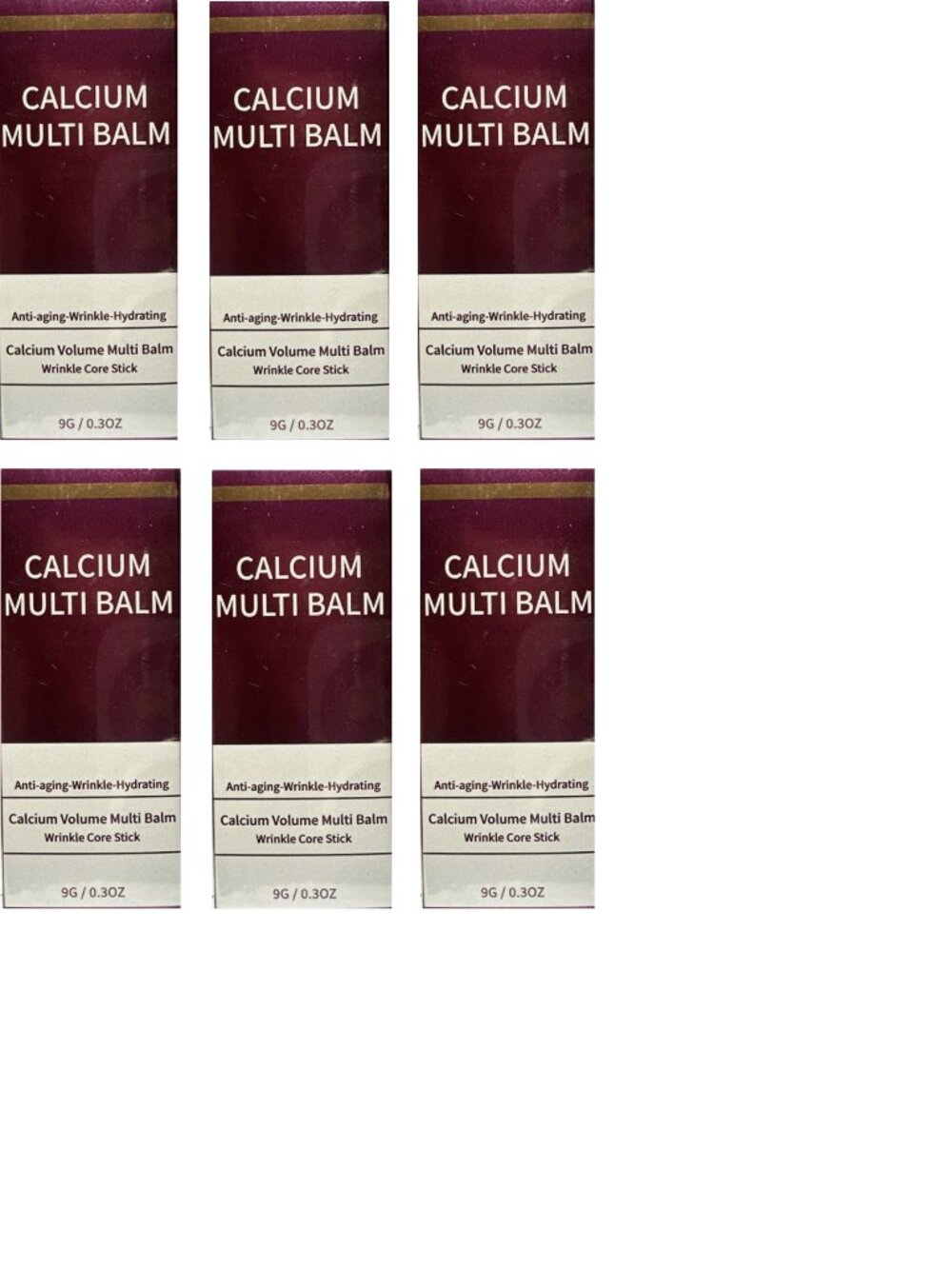 6PK Calcium Volume Multi Balm, Wrinkle Core Stick, Anti-aging, Hydrating Firm